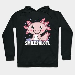 Axolotl SMILESALOTL Cute Axolotl Hoodie